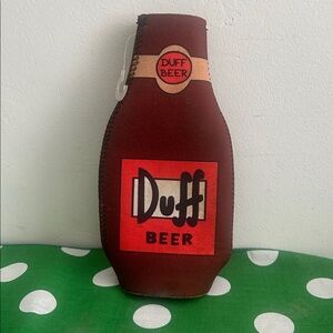 The Simpsons Universal Studios Parks Duff Beer Bottle Insulator Zippered Koozie